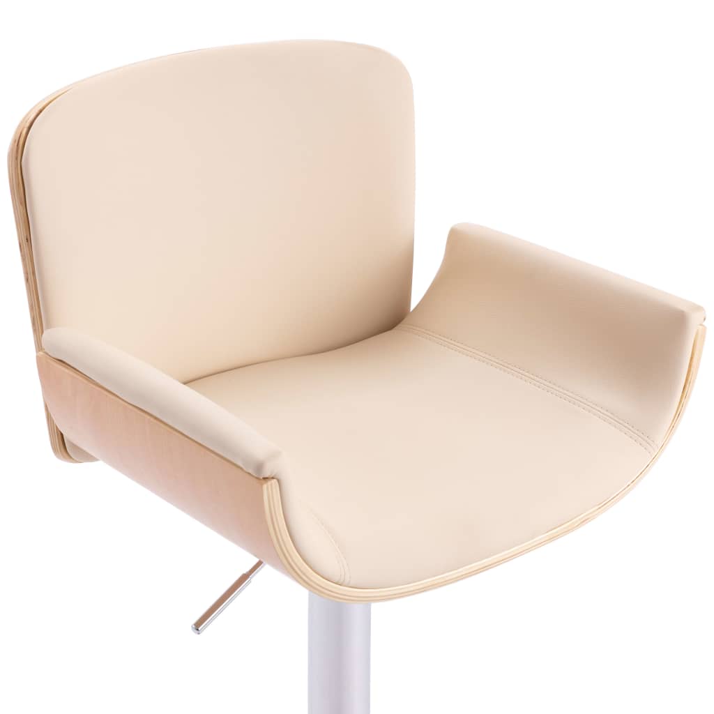 Banco de bar couro artificial creme