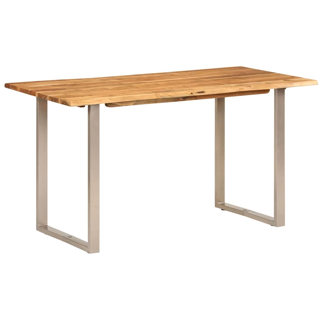 Mesa de jantar 140x70x76 cm madeira de acácia maciça