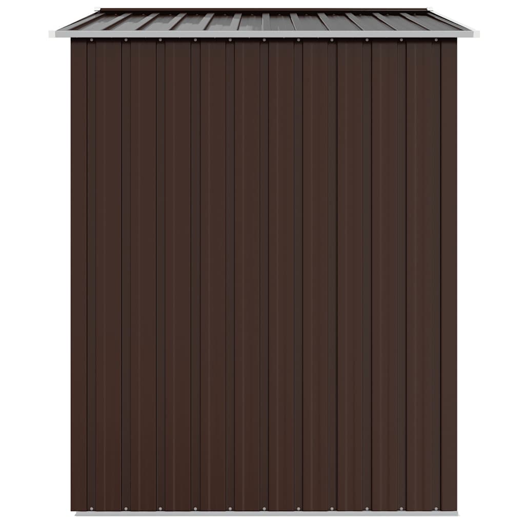 Abrigo de jardim 205x129x183 cm aço galvanizado castanho