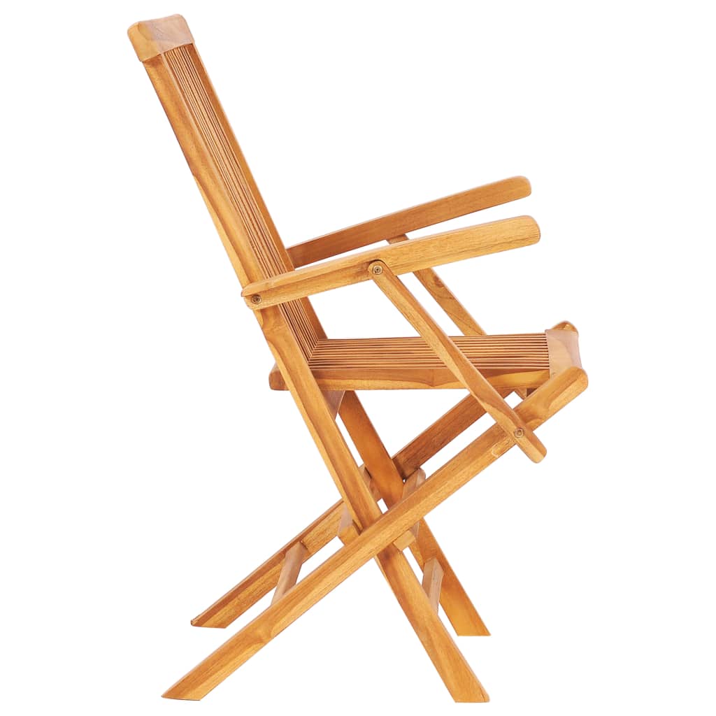 7 pcs conjunto jantar dobrável p/ exterior madeira teca maciça