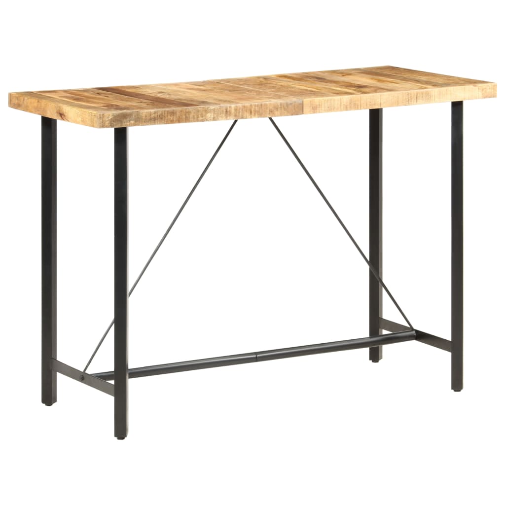 Mesa de bar 120x58x107 cm madeira de mangueira áspera