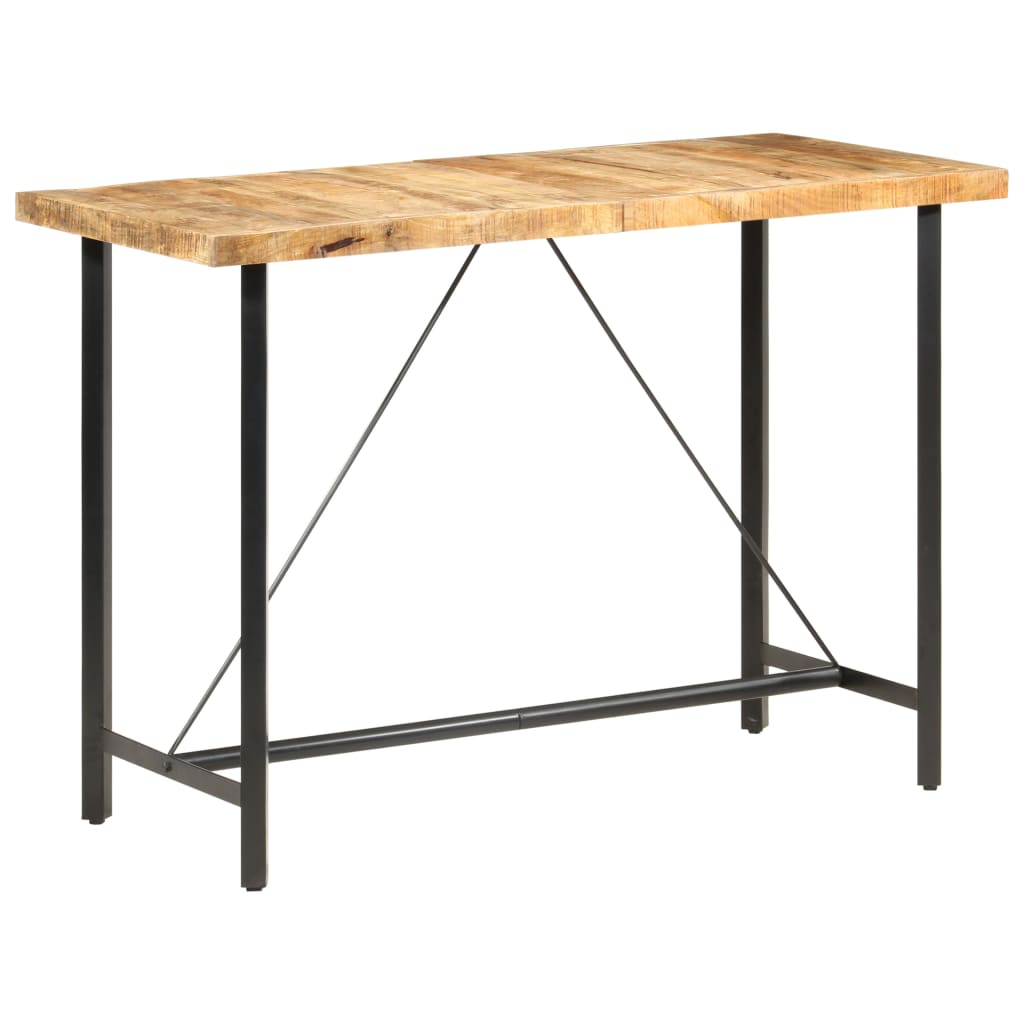 Mesa de bar 120x58x107 cm madeira de mangueira áspera