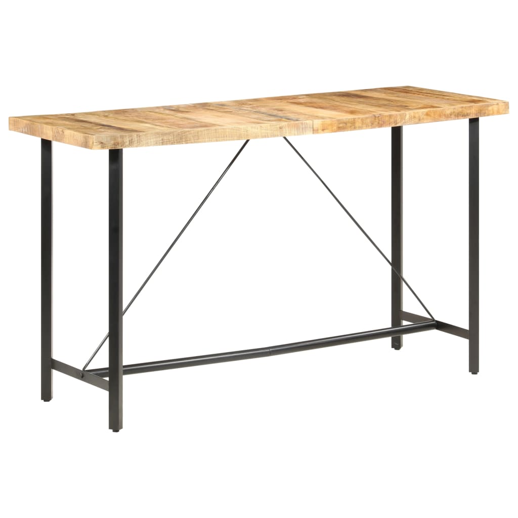 Mesa de bar 120x58x107 cm madeira de mangueira áspera