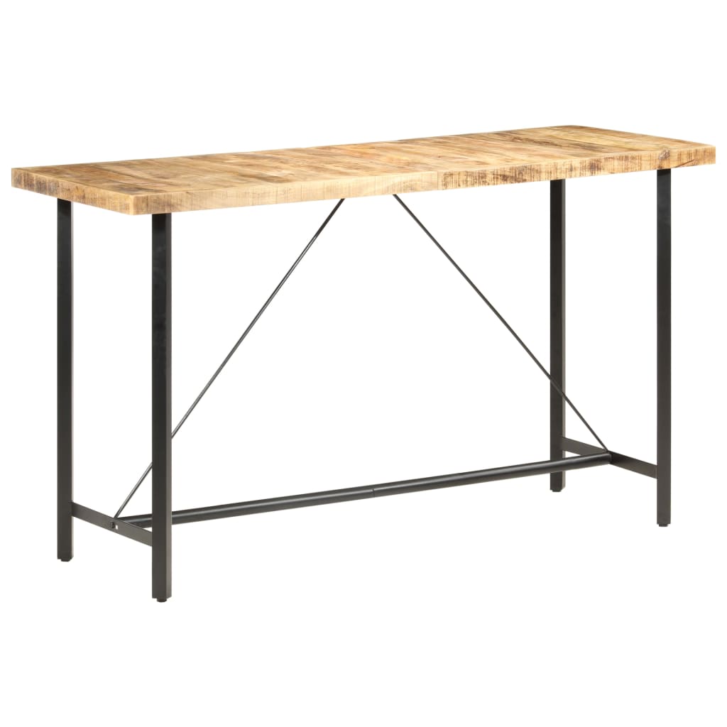 Mesa de bar 120x58x107 cm madeira de mangueira áspera