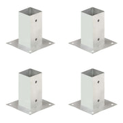 Suportes para postes 4 pcs metal galvanizado 71 mm