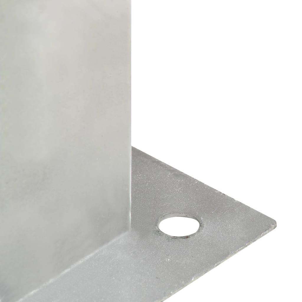 Suportes para postes 4 pcs metal galvanizado 71 mm