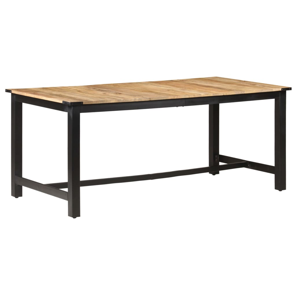 Mesa de jantar 180x90x76 cm madeira de mangueira maciça áspera