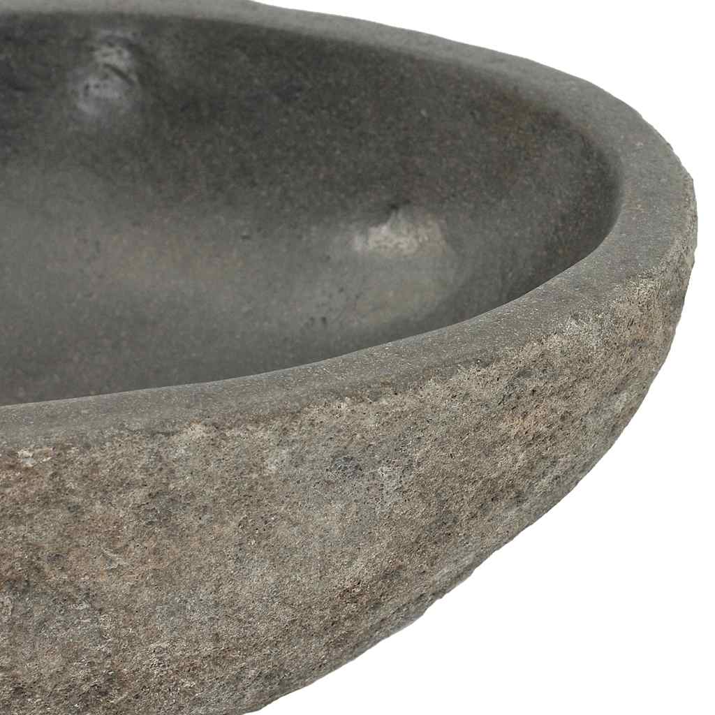 Lavatório de pedra do rio oval (29-38)x(24-31) cm