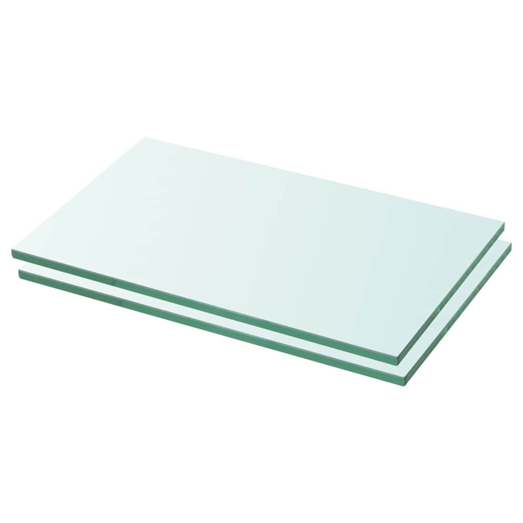Prateleiras 2 pcs 30x12 cm vidro transparente