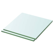 Prateleiras 2 pcs 30x30 cm vidro transparente
