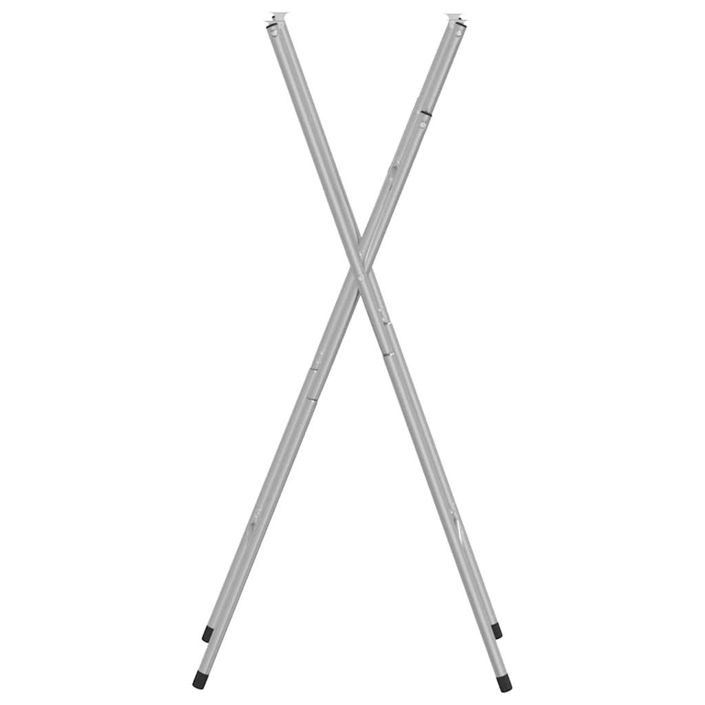 Pernas de mesa de bar dobráveis aço galvanizado prateado