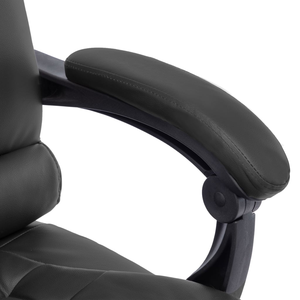 Cadeira escritório c/ função massagem couro artific. antracite