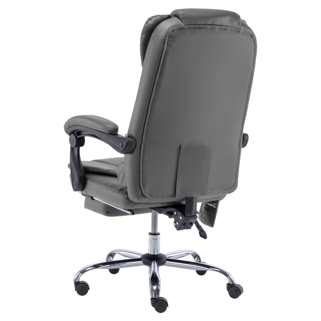 Cadeira escritório c/ função massagem couro artific. antracite