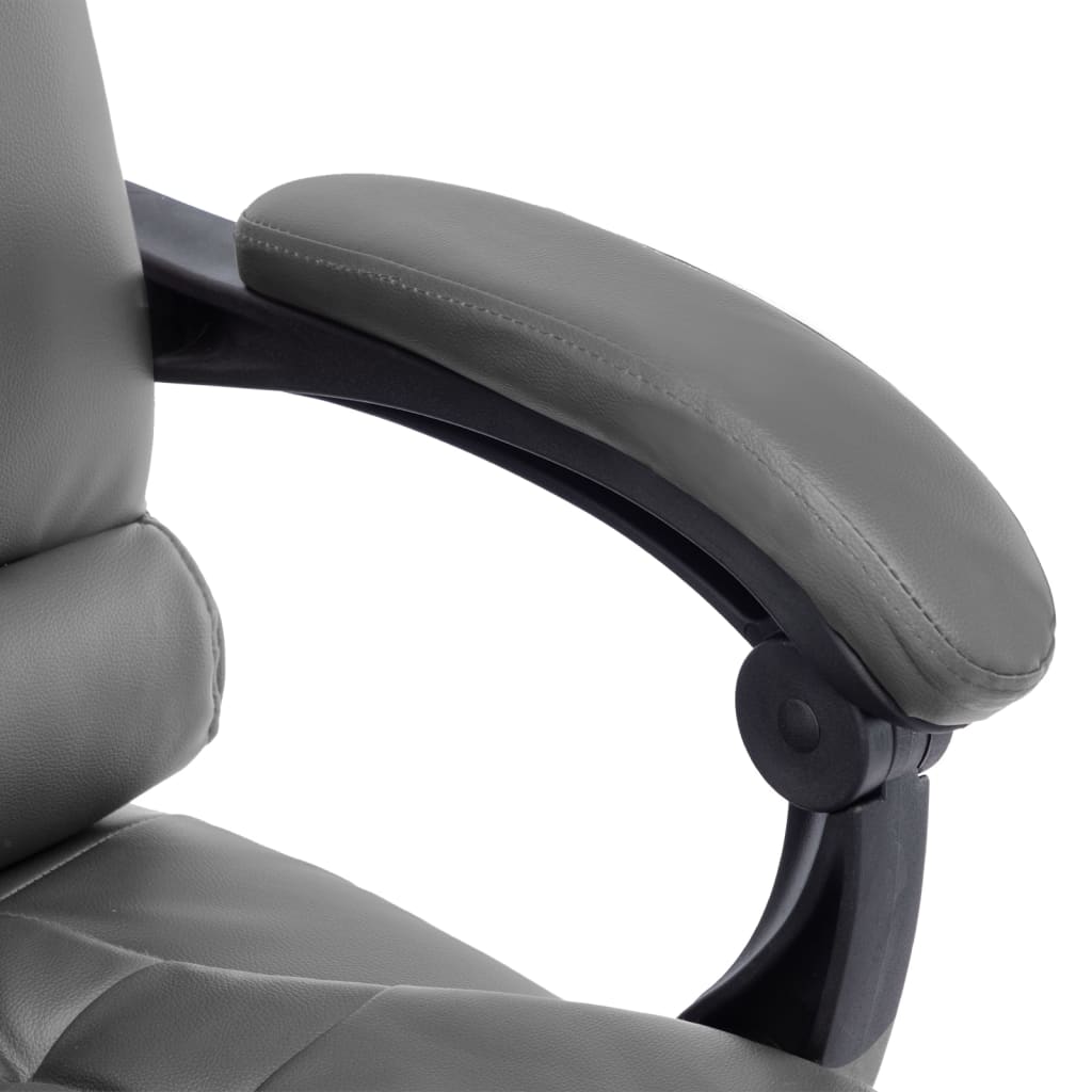 Cadeira escritório c/ função massagem couro artific. antracite