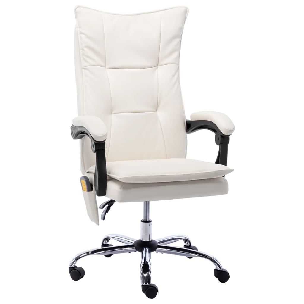 Cadeira escritório c/ função massagem couro artific. antracite