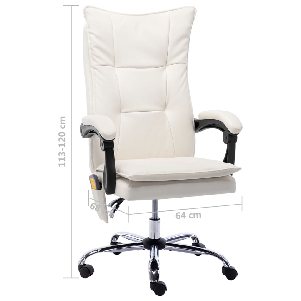 Cadeira escritório c/ função massagem couro artific. antracite