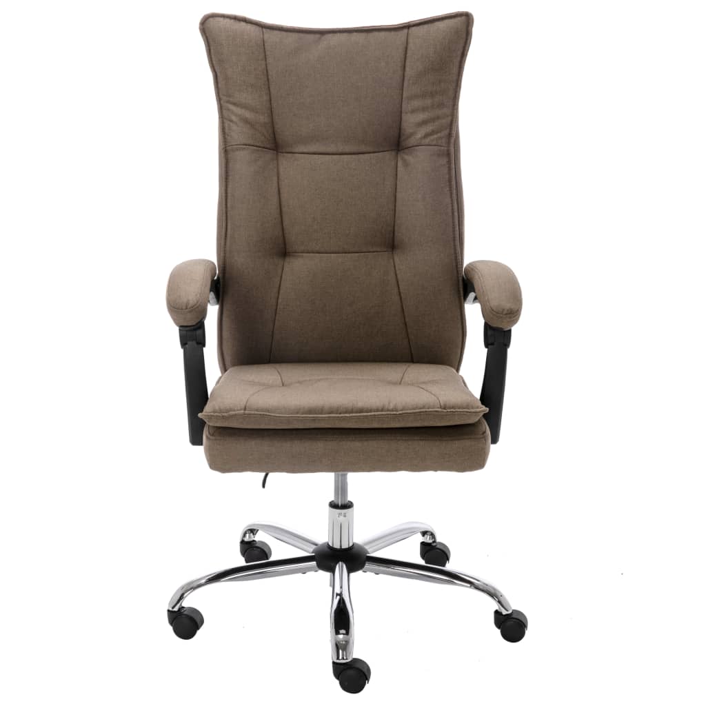 Cadeira de escritório tecido cinzento-acastanhado