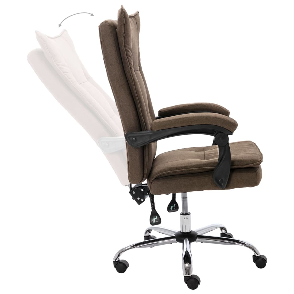 Cadeira de escritório tecido cinzento-acastanhado