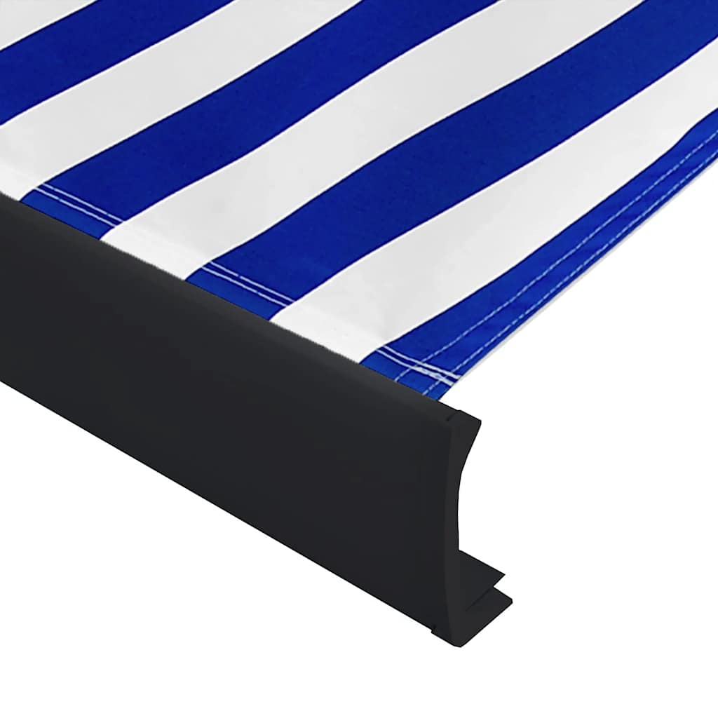 Toldo motorizado com caixa 350x250 cm azul e branco