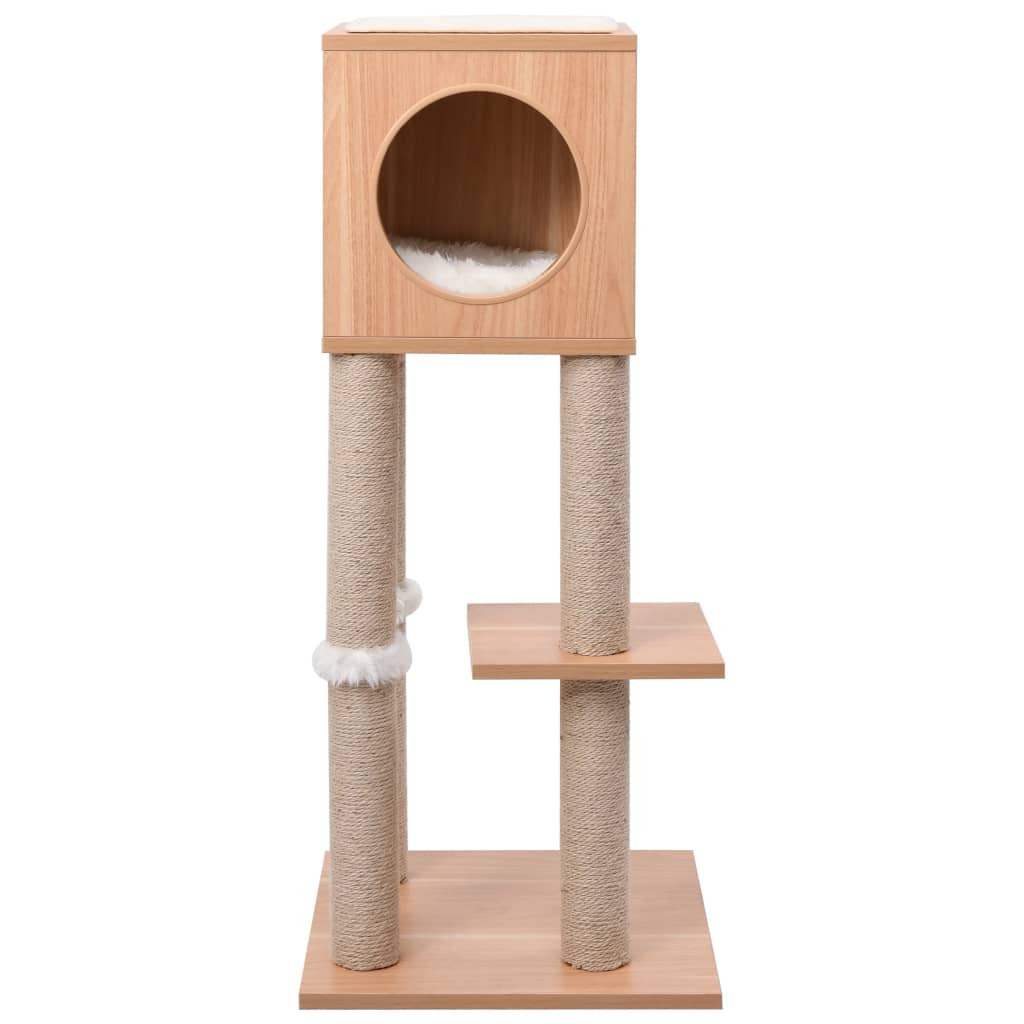 Árvore para gatos com tapete arranhador sisal 82 cm