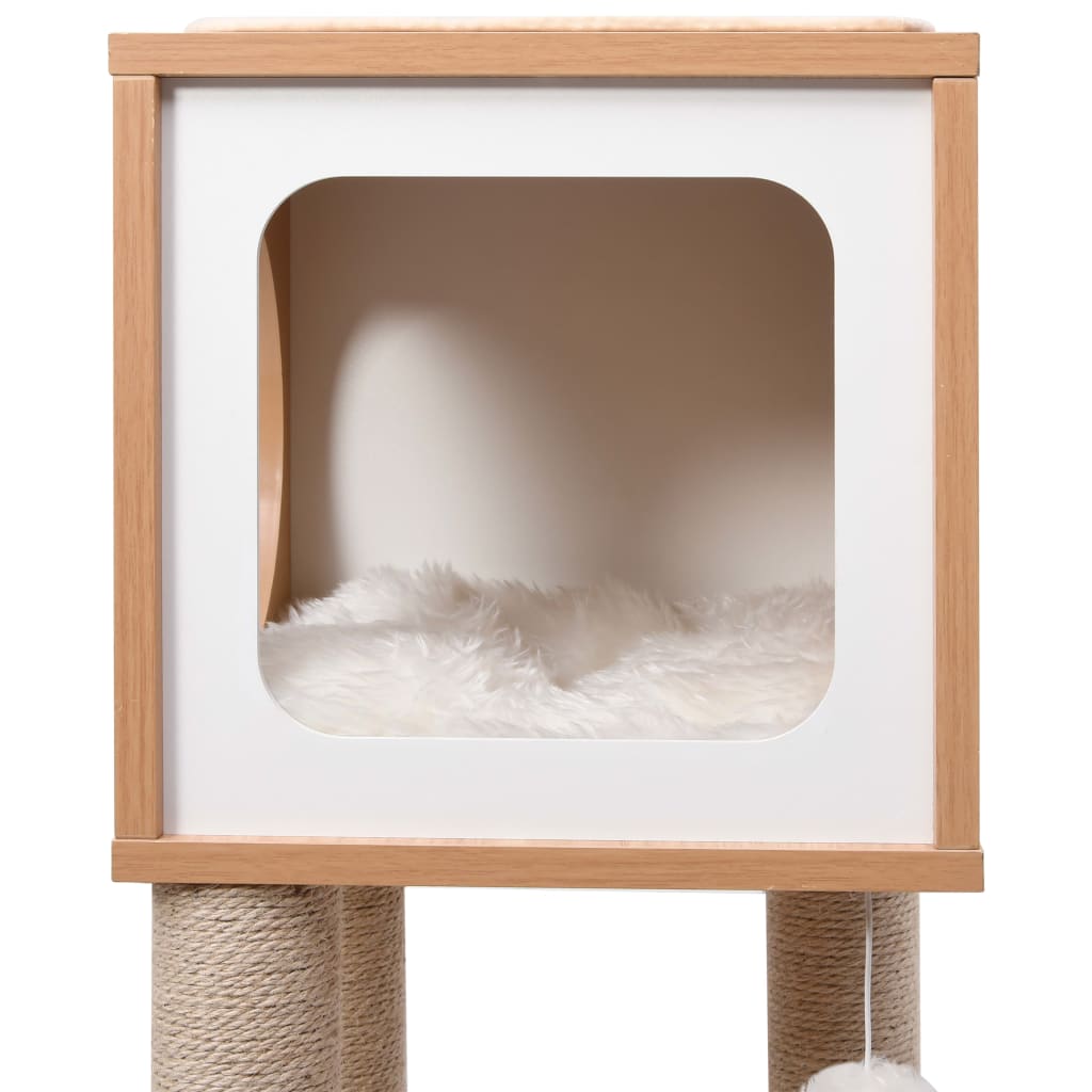 Árvore para gatos com tapete arranhador sisal 82 cm