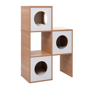 Casa para gatos com tapete arranhador sisal 100 cm