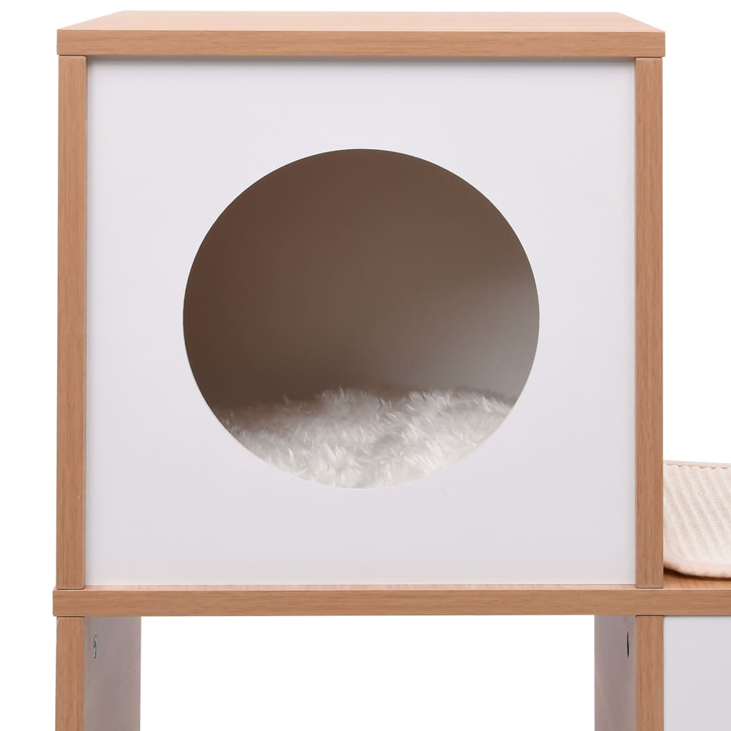 Casa para gatos com tapete arranhador sisal 100 cm