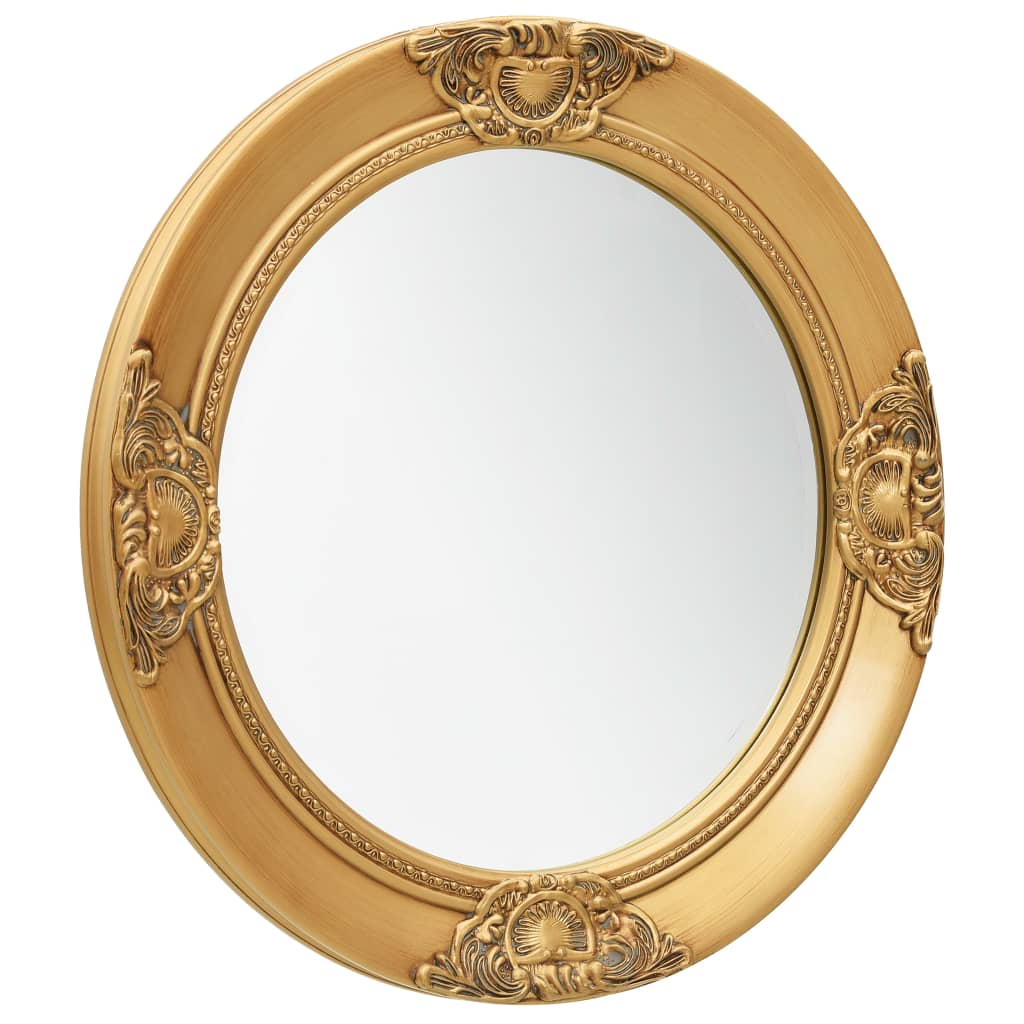 Espelho de parede estilo barroco 50 cm dourado