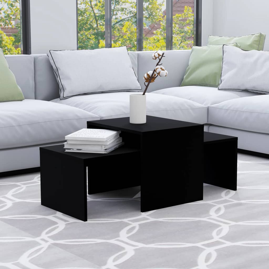 Conjunto mesas de centro 100x48x40 cm derivados madeira branco