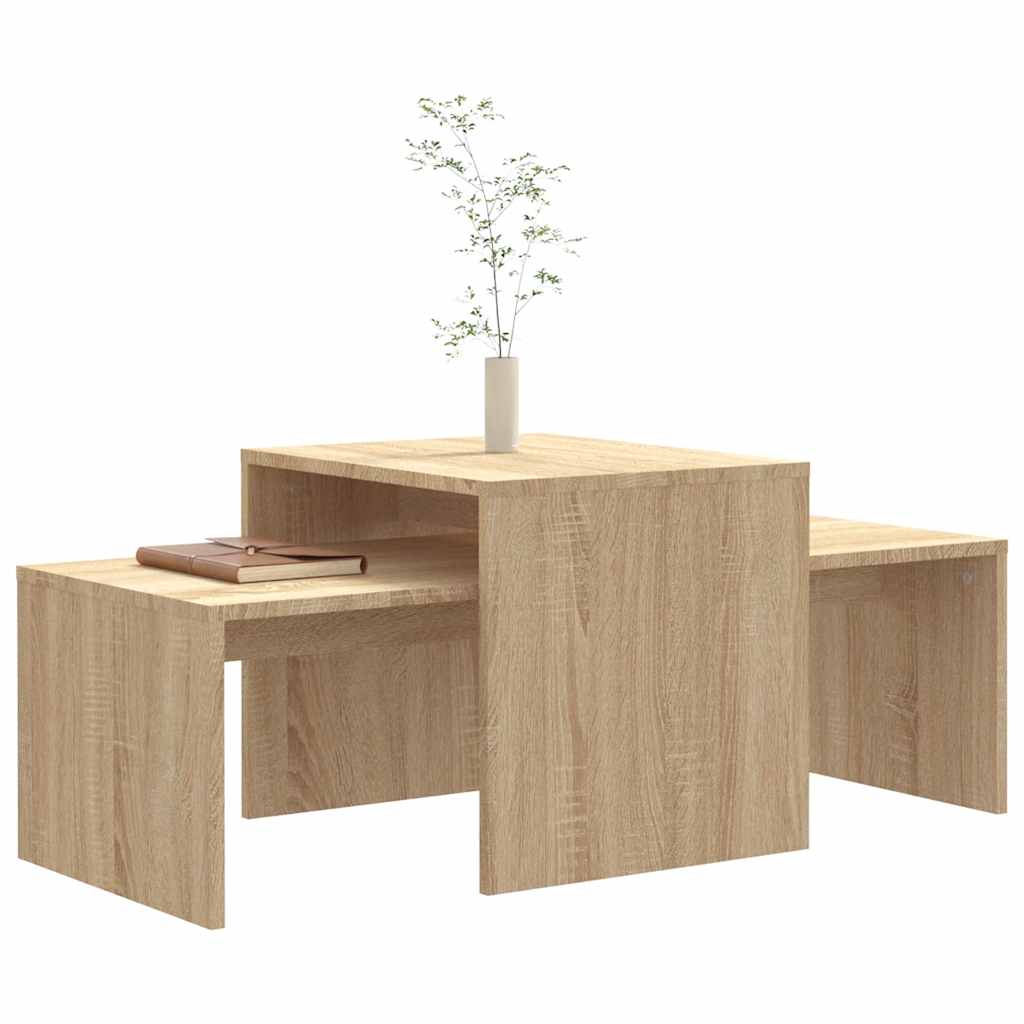Conjunto mesas de centro 100x48x40 cm derivados madeira branco