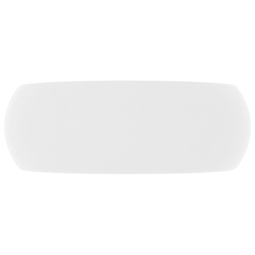 Lavatório luxuoso redondo 40x15 cm cerâmica branco mate