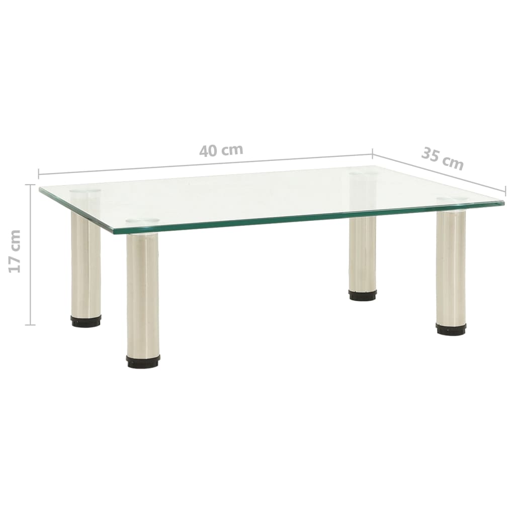 Móvel de TV 40x35x17 cm vidro temperado transparente