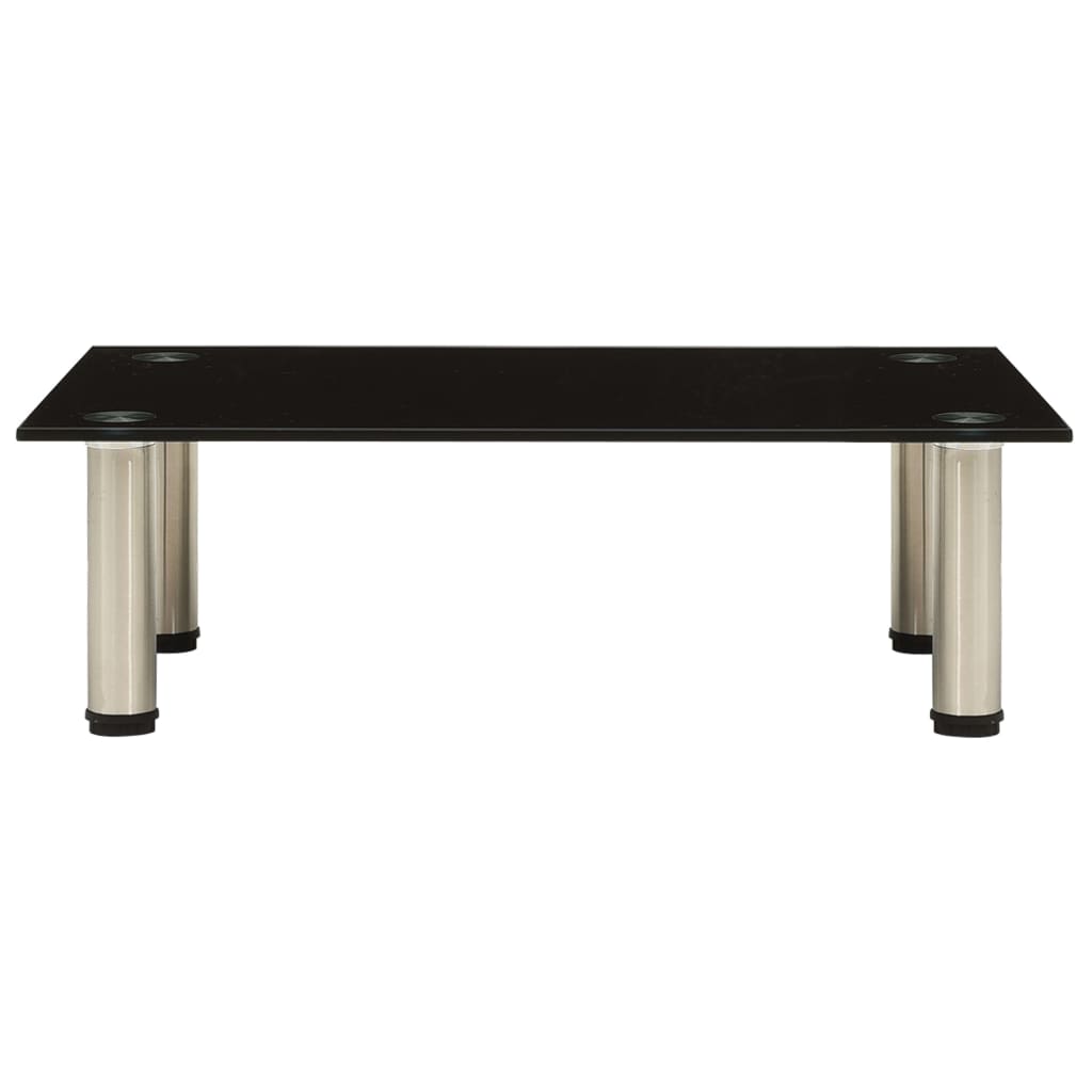 Móvel de TV 60x35x17 cm vidro temperado preto