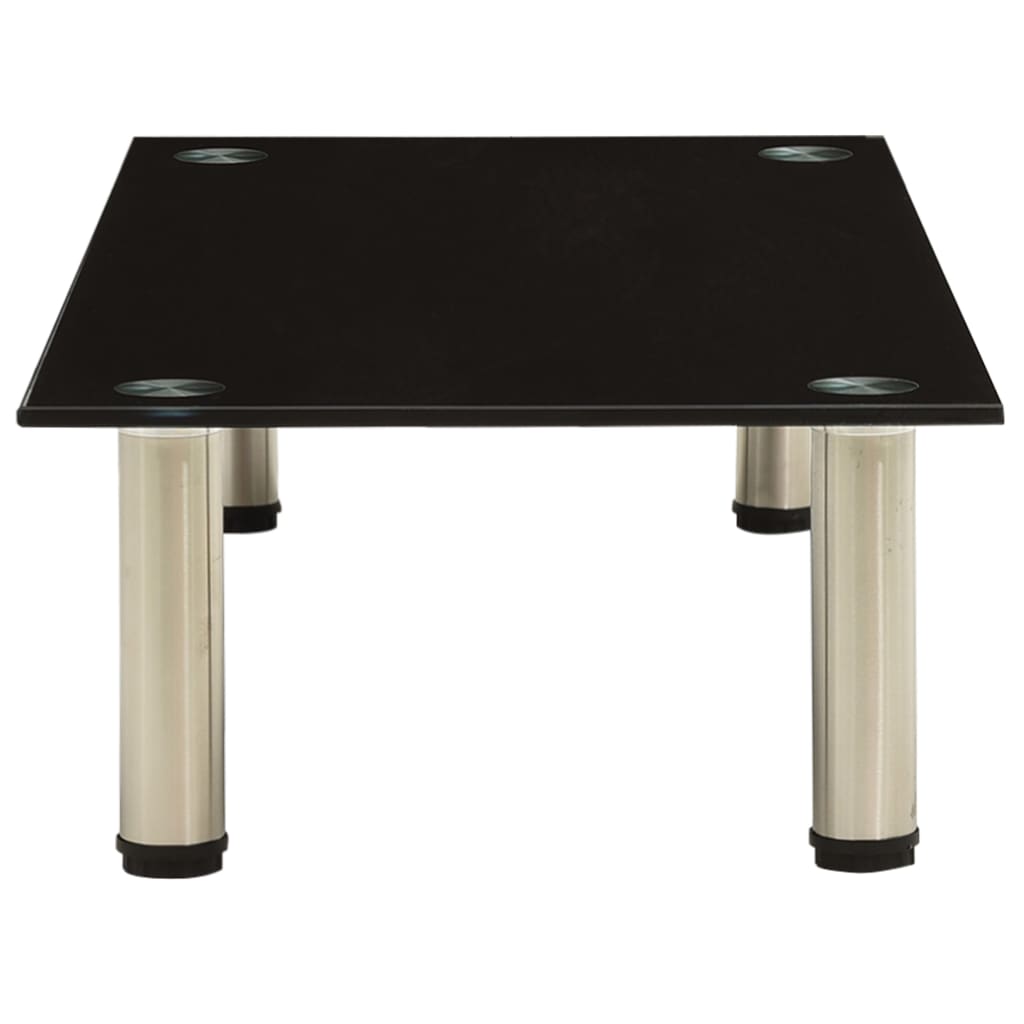 Móvel de TV 80x35x17 cm vidro temperado preto