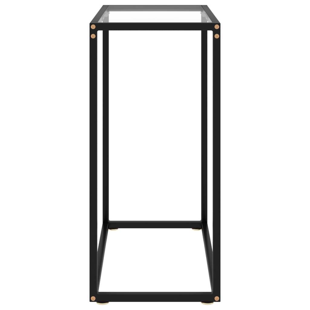 Mesa consola 60x35x75 cm vidro temperado transparente