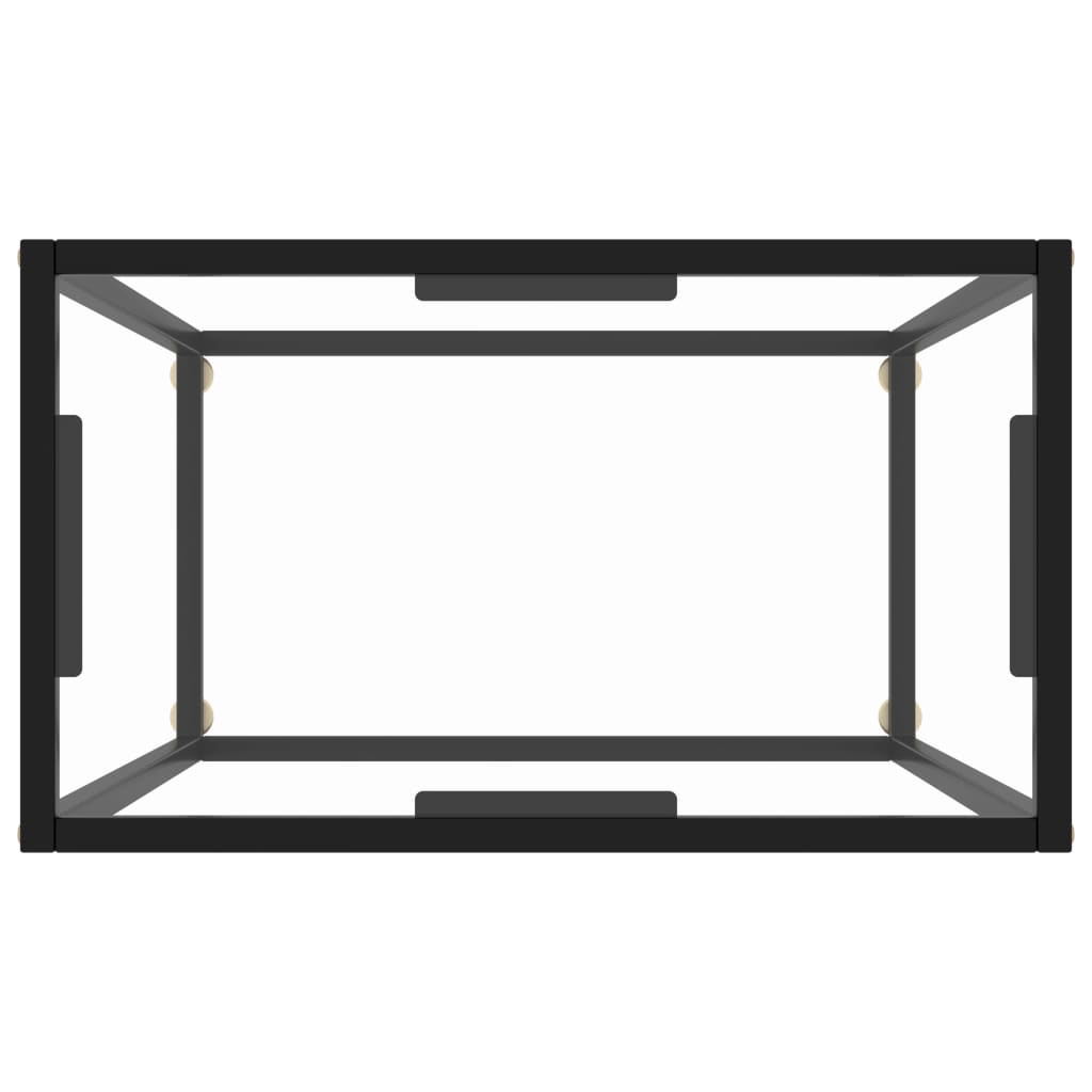 Mesa consola 60x35x75 cm vidro temperado transparente
