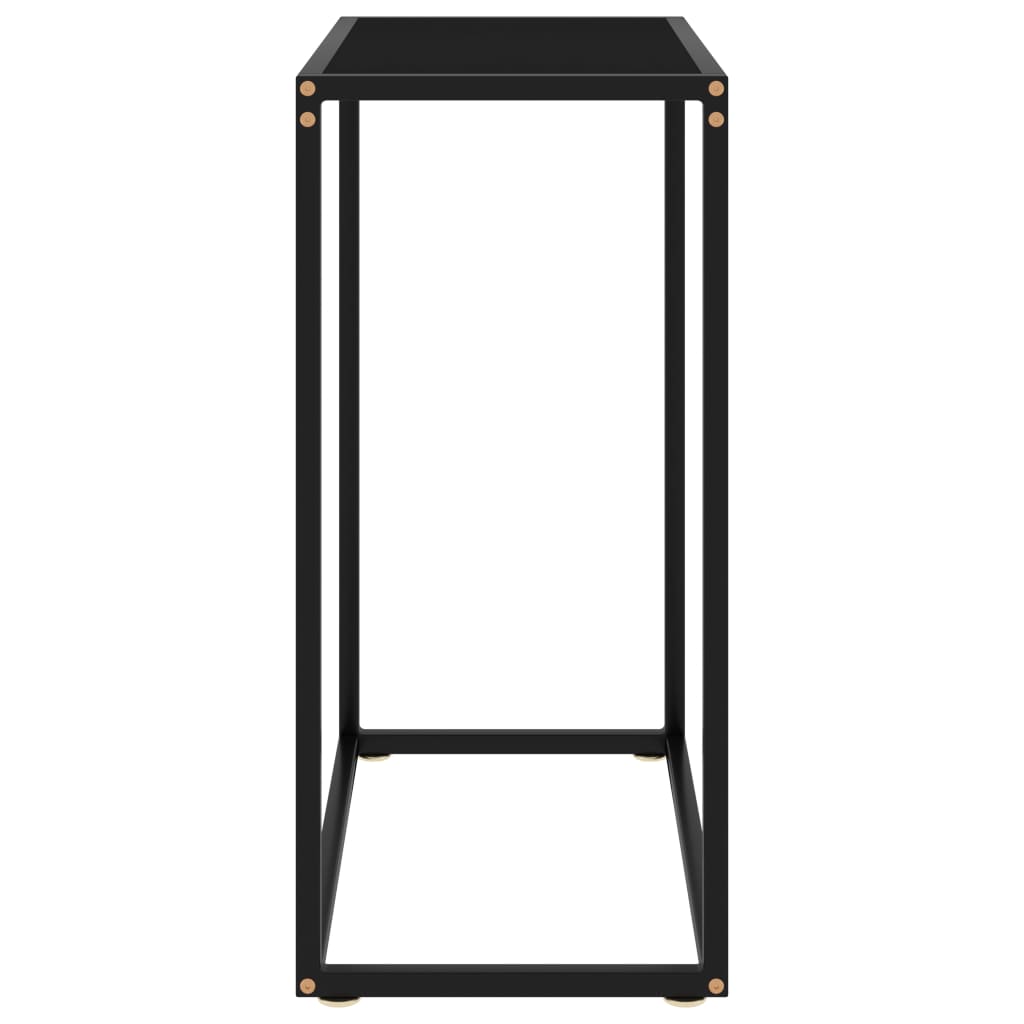 Mesa consola 60x35x75 cm vidro temperado preto