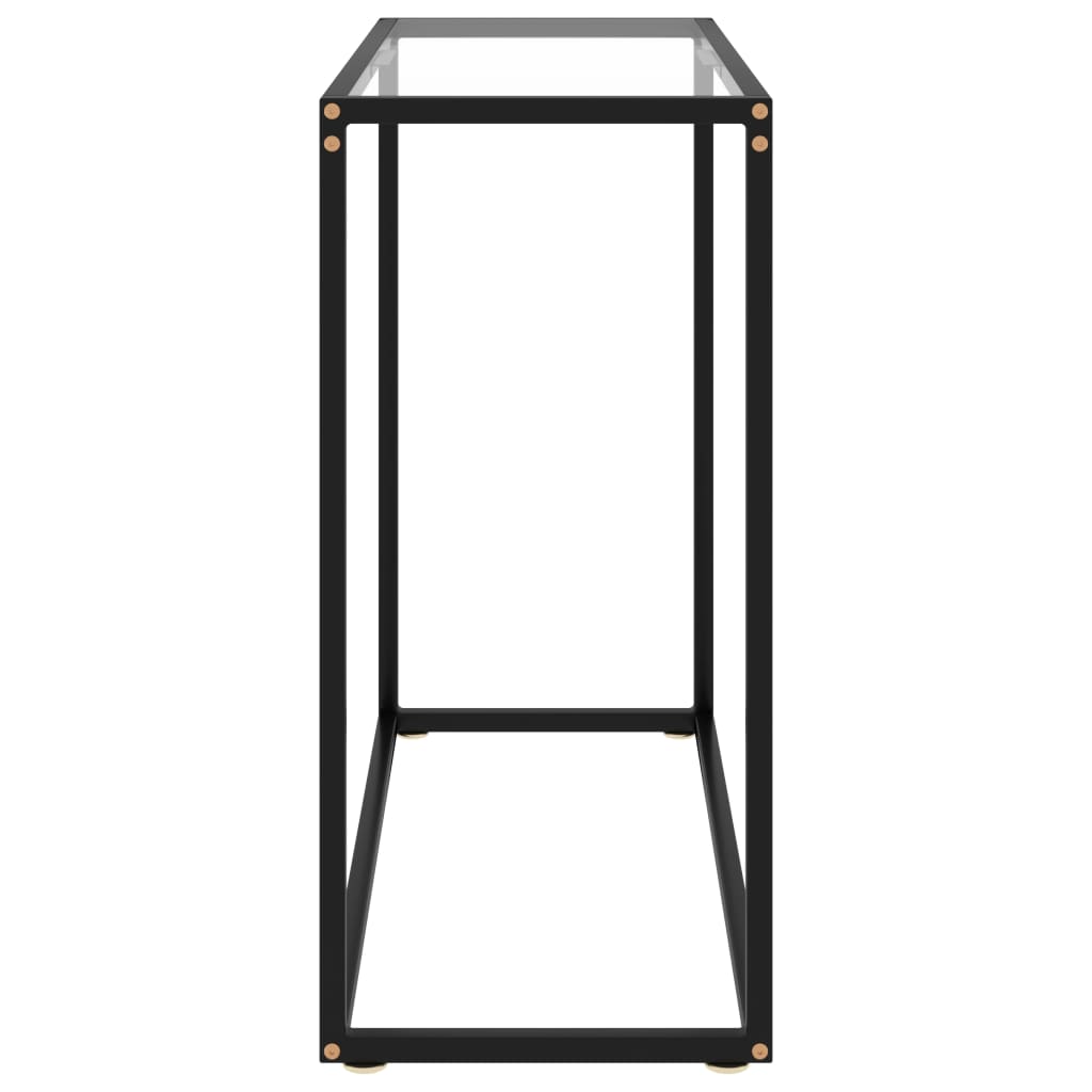 Mesa consola 80x35x75 cm vidro temperado transparente