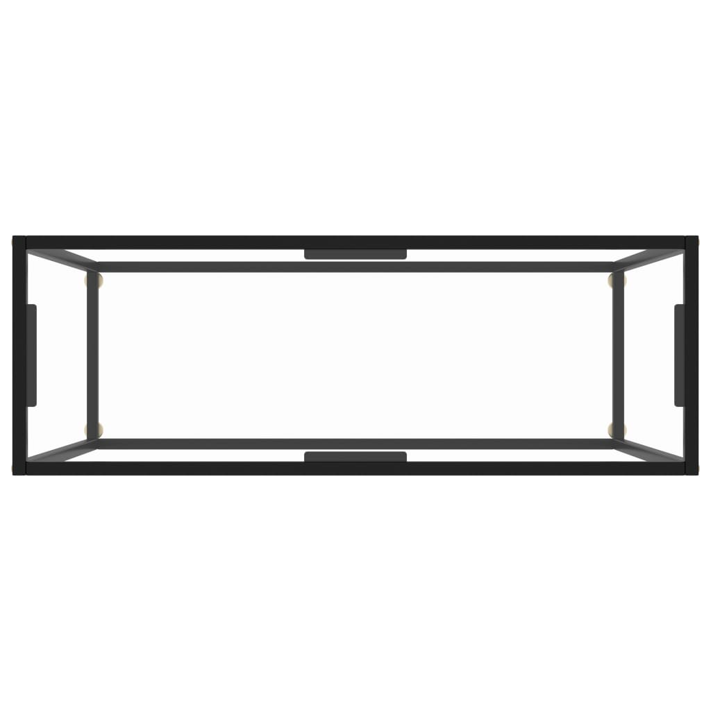 Mesa consola 100x35x75 cm vidro temperado transparente