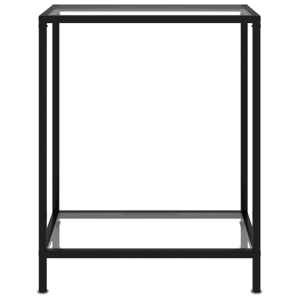 Mesa consola 60x35x75 cm vidro temperado transparente