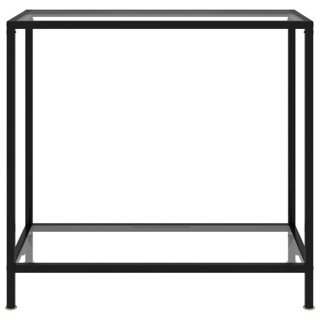Mesa consola 80x35x75 cm vidro temperado transparente