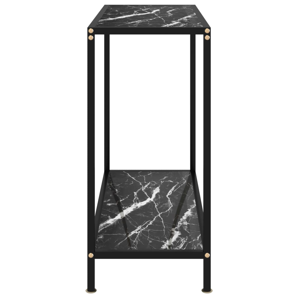 Mesa consola 80x35x75 cm vidro temperado preto