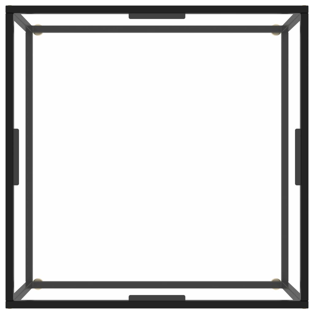 Mesa de centro 80x80x35 cm vidro temperado preto