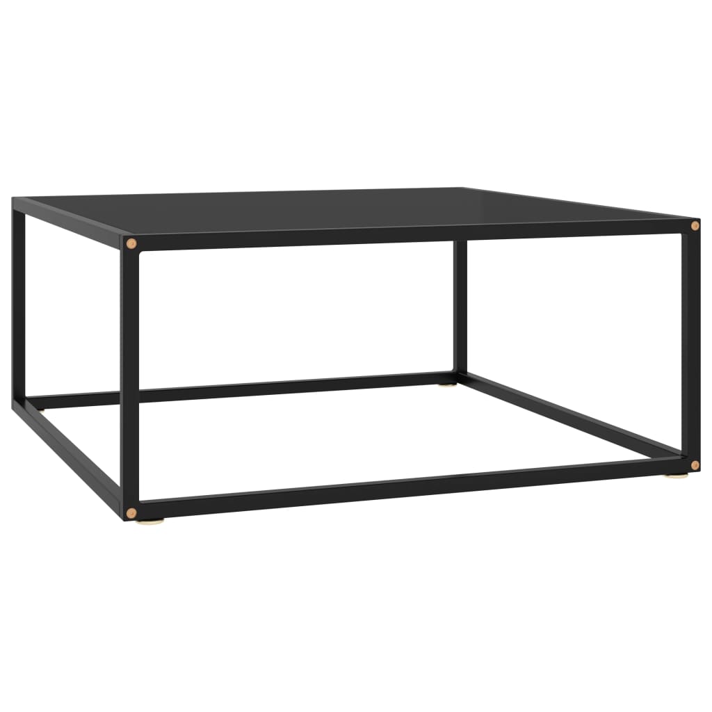 Mesa de centro 80x80x35 cm vidro preto