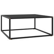 Mesa de centro 80x80x35 cm vidro preto
