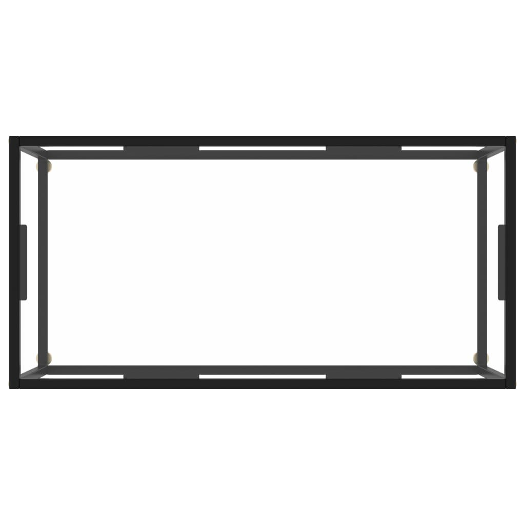 Mesa de centro 100x50x35 cm vidro temperado preto