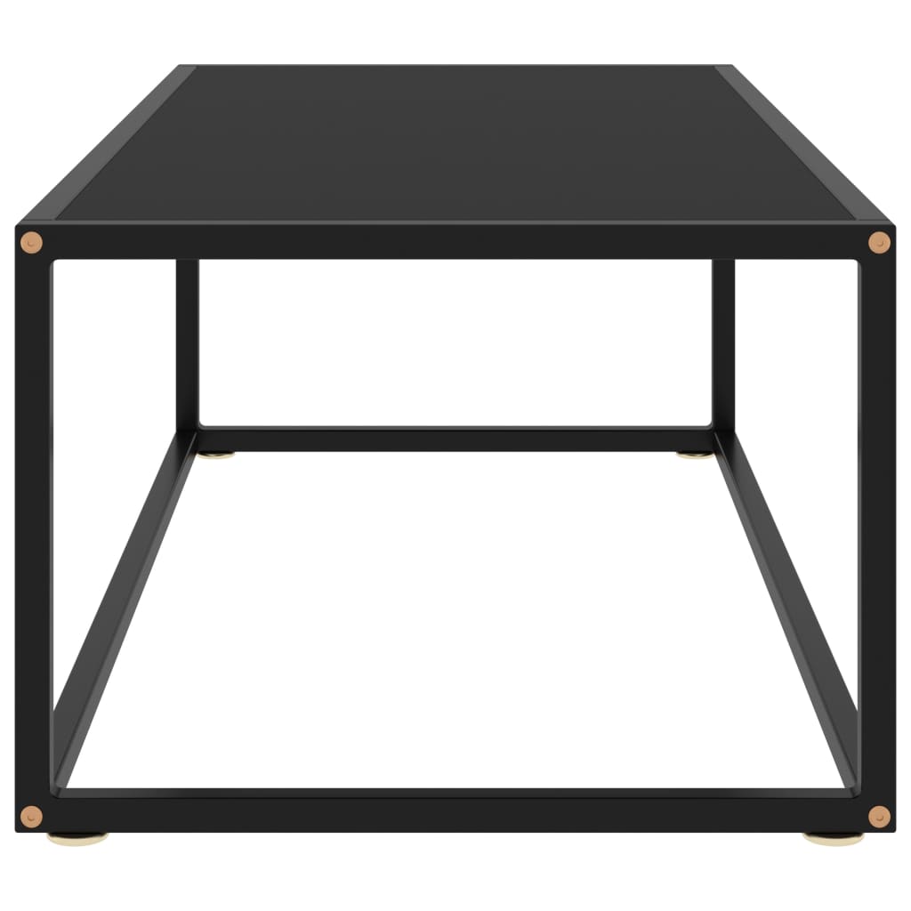 Mesa de centro 100x50x35 cm vidro preto