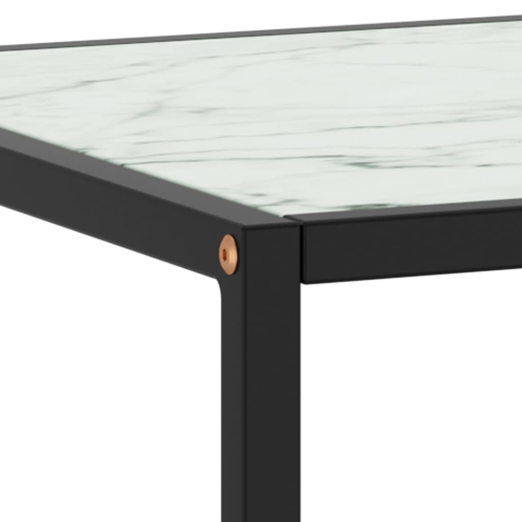 Mesa de centro 100x50x35 cm vidro mármore branco