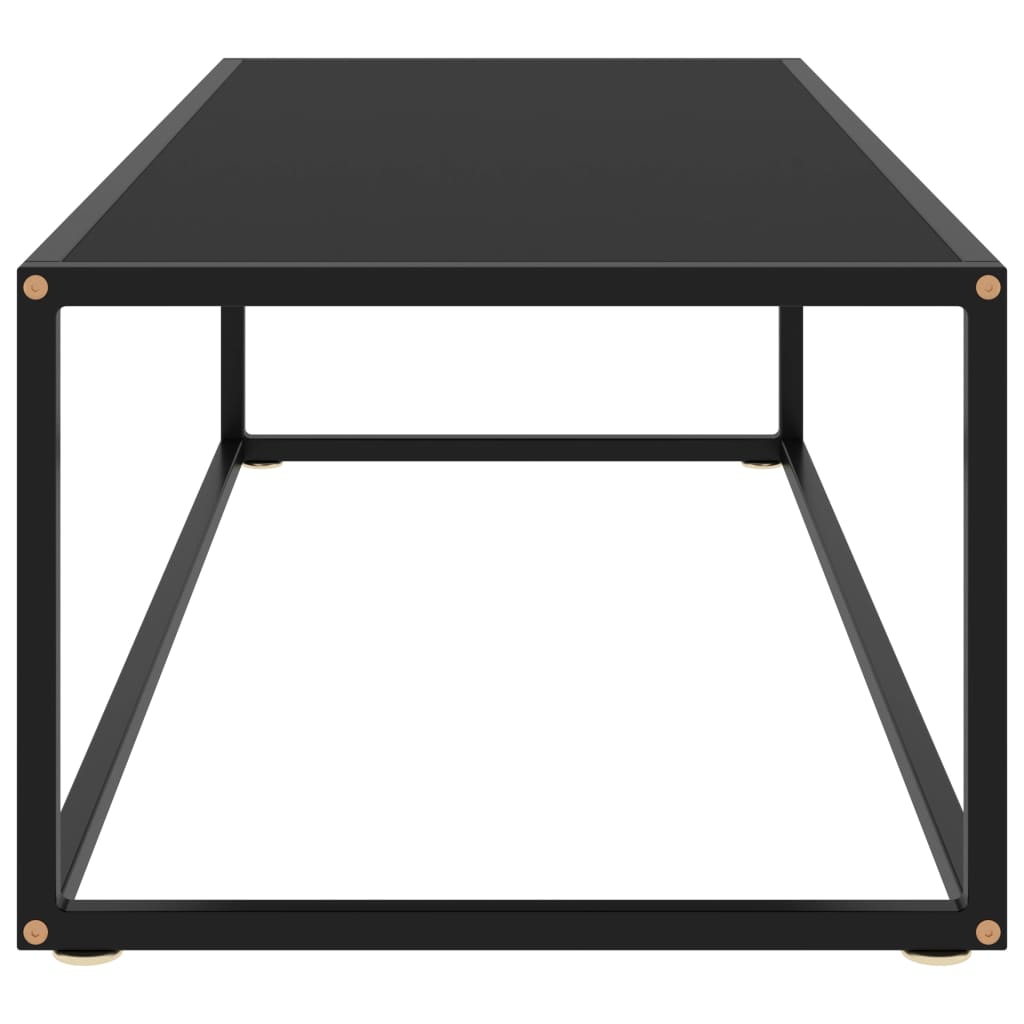 Mesa de centro 120x50x35 cm vidro preto