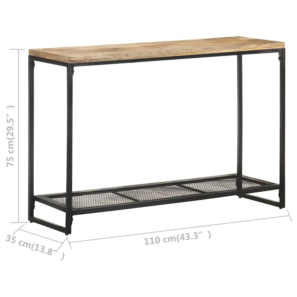 Mesa consola 110x35x75 cm madeira de mangueira maciça